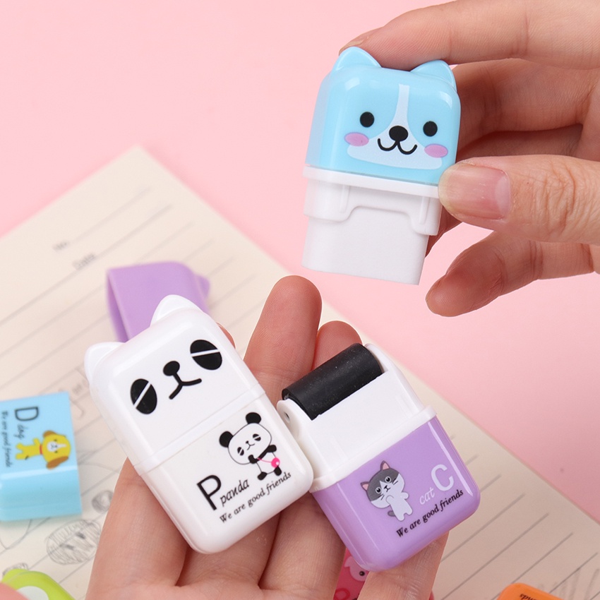 Creative Roller Eraser Cute Cartoon Animal Pencil Erasers School Prize ...
