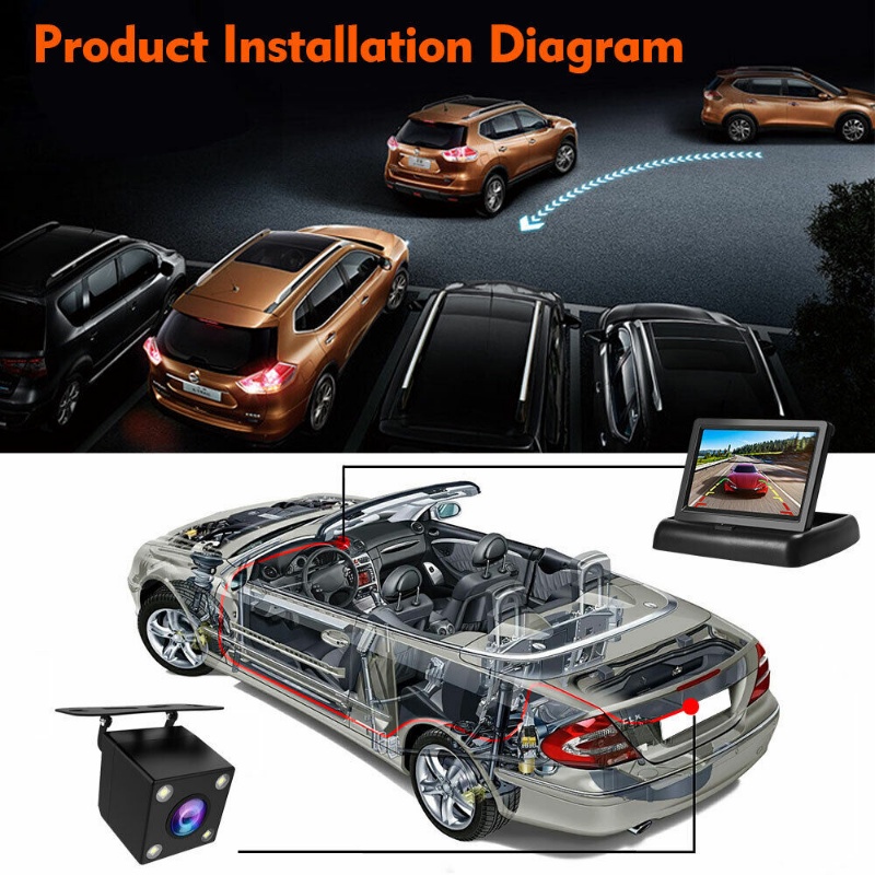 Foldable Car Monitor 4.3