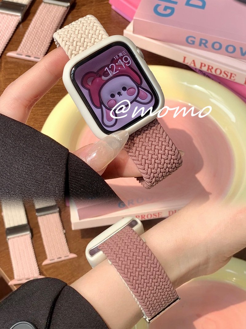 Stitching color Adjustable Nylon iWatch Strap For iWatch S8 Ultra ...