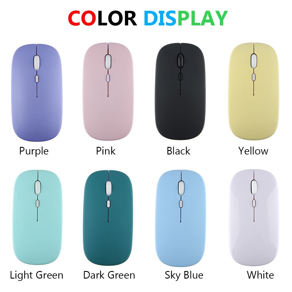 Ultra Thin Wireless Mouse 2.4G Bluetooth Dual Mode Ergonomic Mute ...