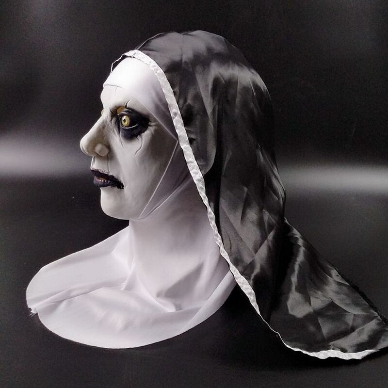 The Nun 2 Nun Mask Halloween Horror Makeup Mask Trick Face Scary Scary ...