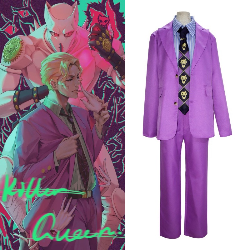 Adventure Bizarre JOJO's Cosplay Set Diamond Is Unbreakable Yoshikage ...