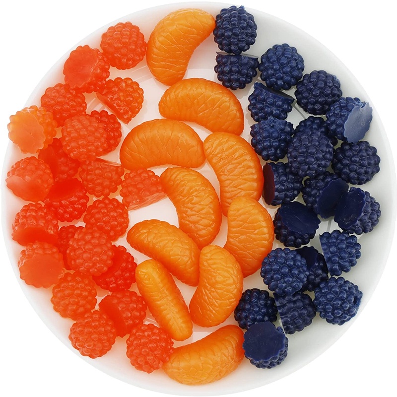 Artificial Fruit Slice PVC Fake Fruits Chunks Raspberry Orange ...