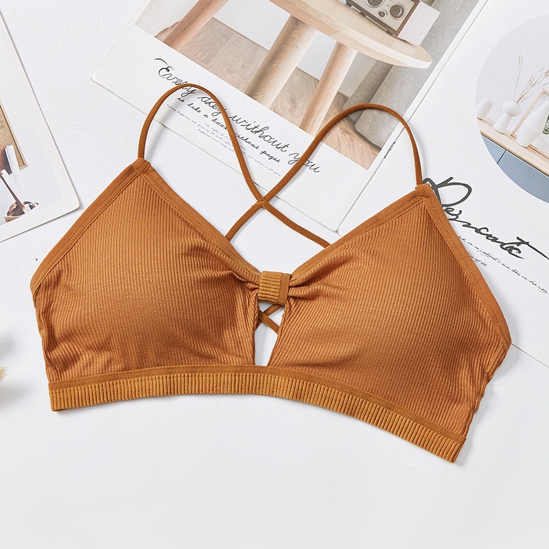 ZXYOUPING Threaded Beautiful Back Bra Wrapped Chest Hollow Cross ...