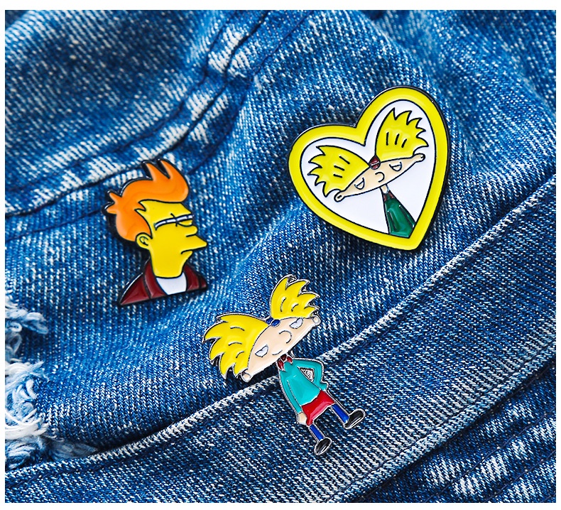 1Pc Cartoon Brooch Cute Cartoon Arnold Boy Flying Out of The Future ...