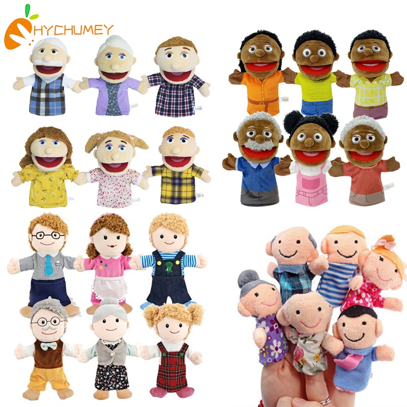 HYC Humey Open Mouth Full Family Hand Puppet Plush Doll Educational ...