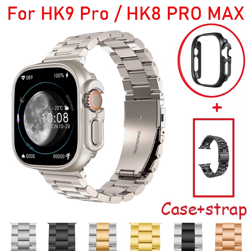 Stainless Steel Strap + Case For HK9 Pro Metal strap Protector Cover ...