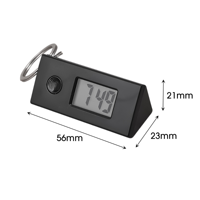 Mini Electronic Clock Keychain Portable Oval Electronic Watch Student ...
