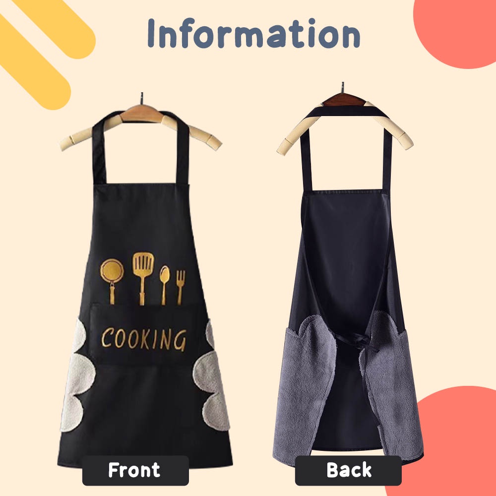 [MINOR DEFECT] Worthbuy Unisex Apron Wiping Hand Coral Fleece Apron ...