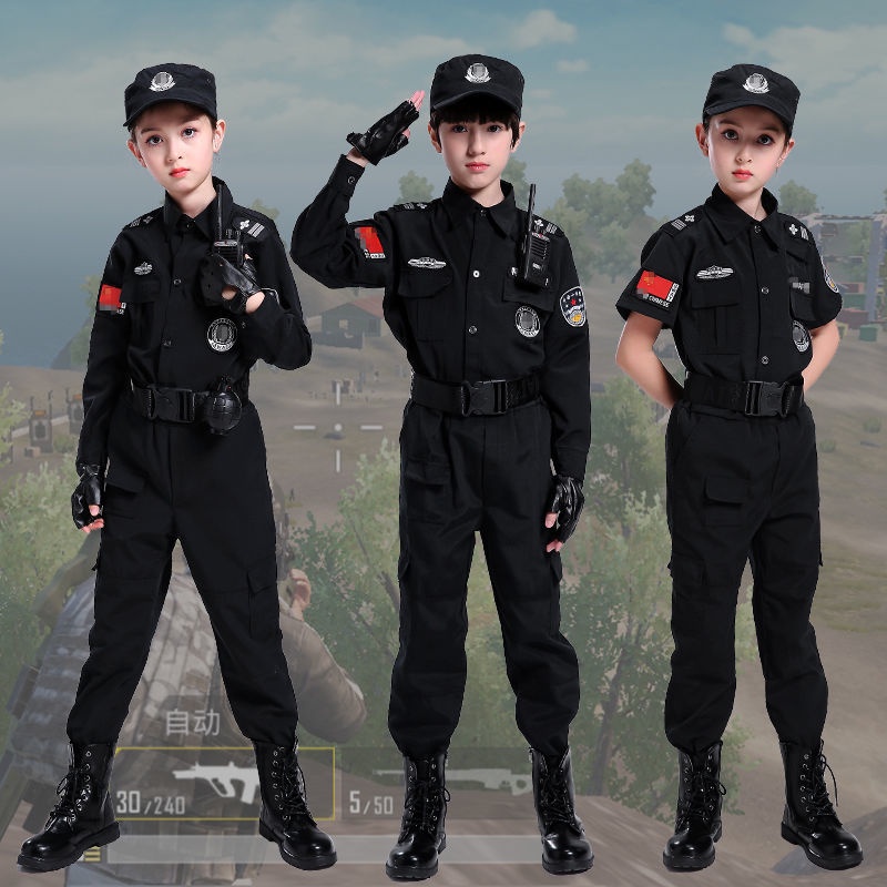 terno pulis uniform for kids Children's special police uniforms