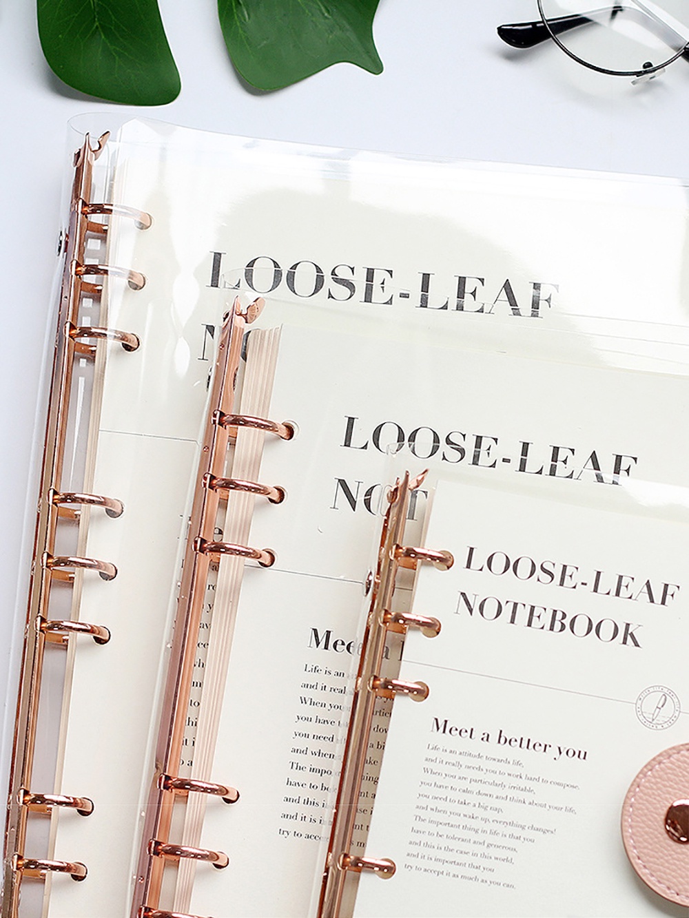 A5/A6/B5 6 Holes PVC Transparent Binder Refillable Notebook Notepad ...