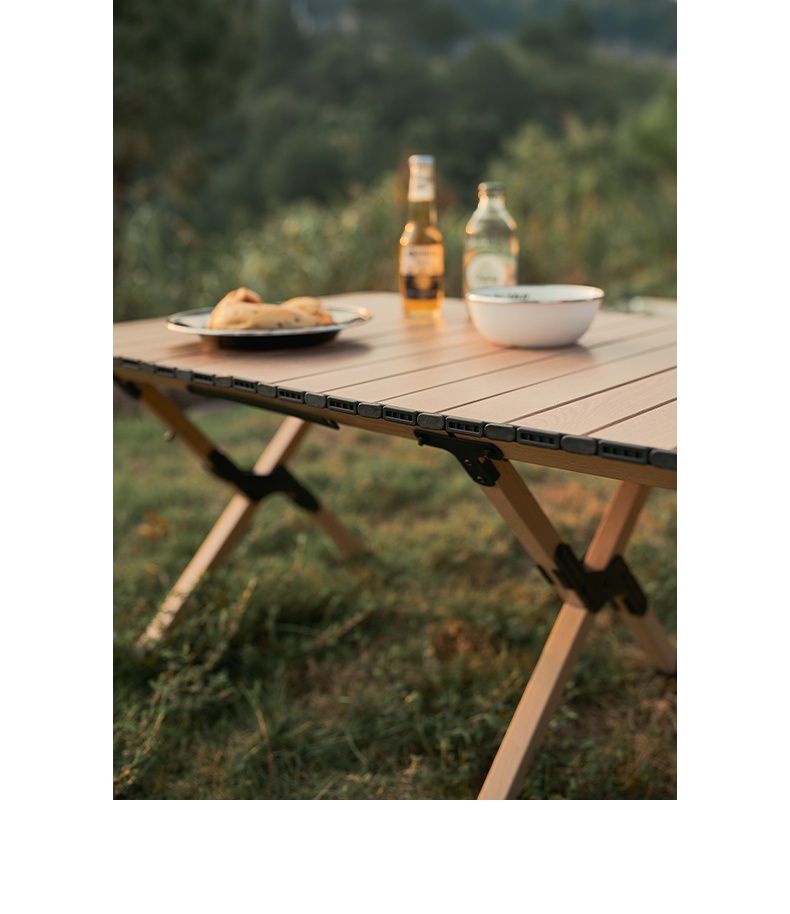 MOBI GARDEN Camping Folding Aluminum Table Egg Roll Table Portable ...