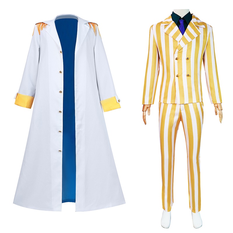 Alleyon Kizaru Cosplay Outfit Marine Vice Admiral Suit Anime Costume Uniform