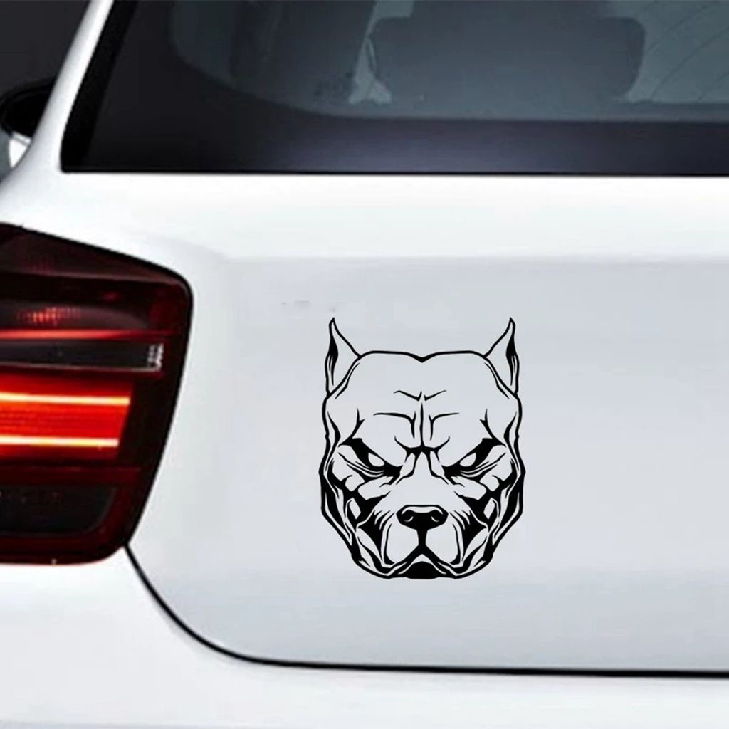 Motorcycle Sticker Dog Pattern Pit Bull Pitbull Reflective Car Stickers ...