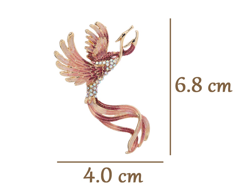 Fashion Exquisite Phoenix Crystal Enamel Pins Brooches For Women Lady ...