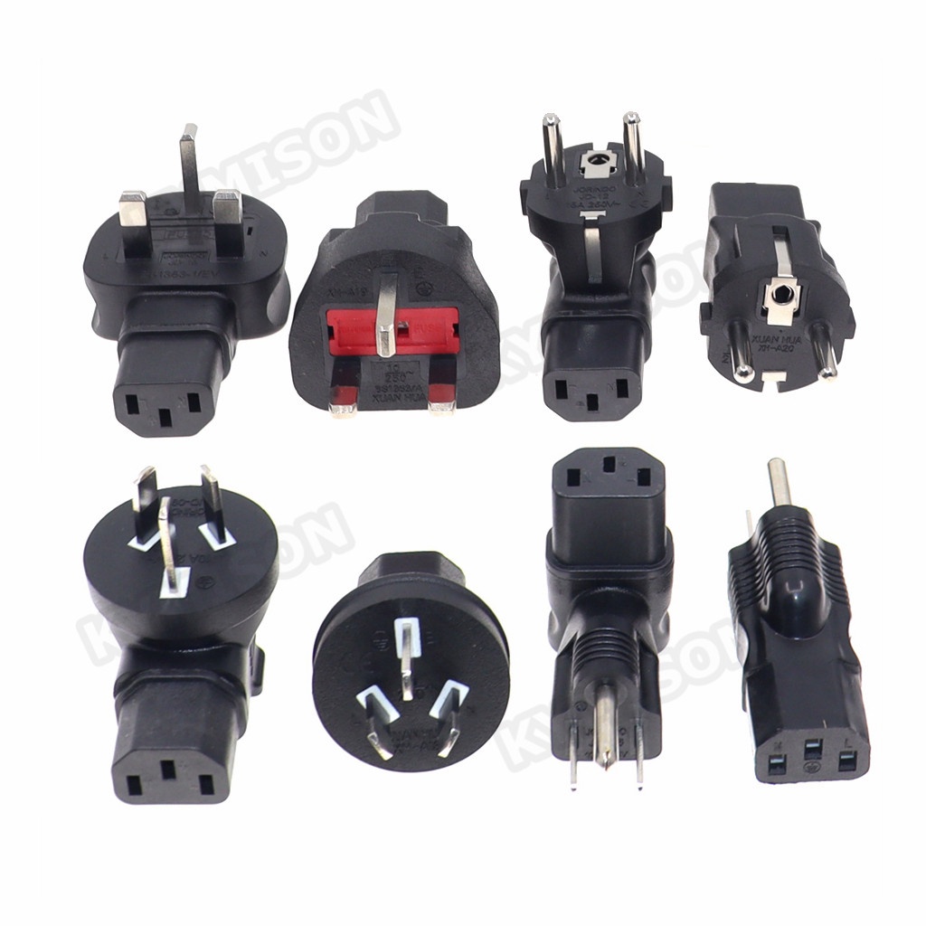 IEC C13 C14 Power Cord Extension Interchangeable Plug Computer AC ...