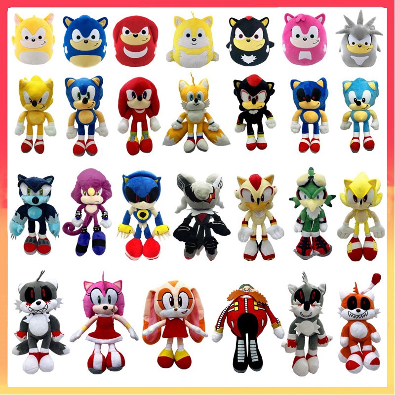 40cm Sonic The Hedgehog Plush Cute Classic Dr Eggman Shadow Amy Rose ...