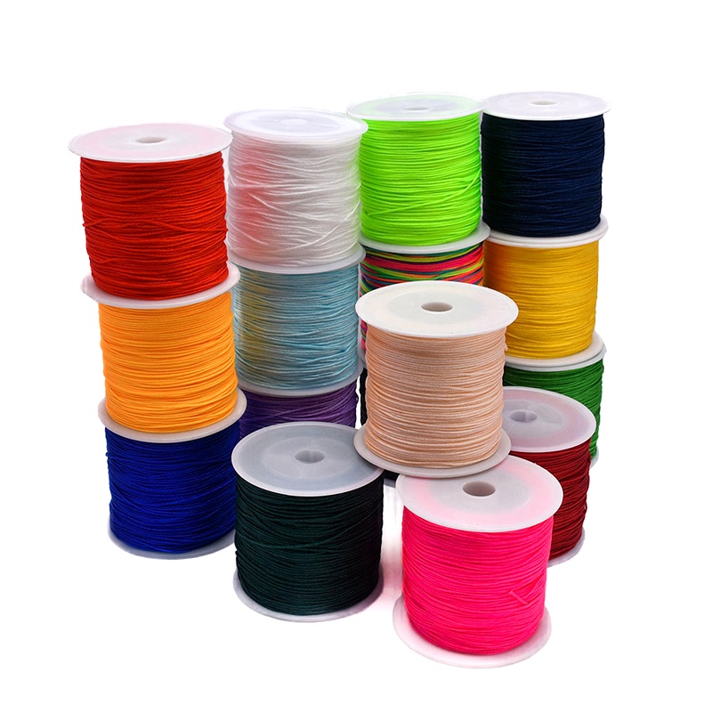 50 Yards/Roll 0.8mm Color Nylon No. 72 Encrypted Taiwan Jade Thread for ...