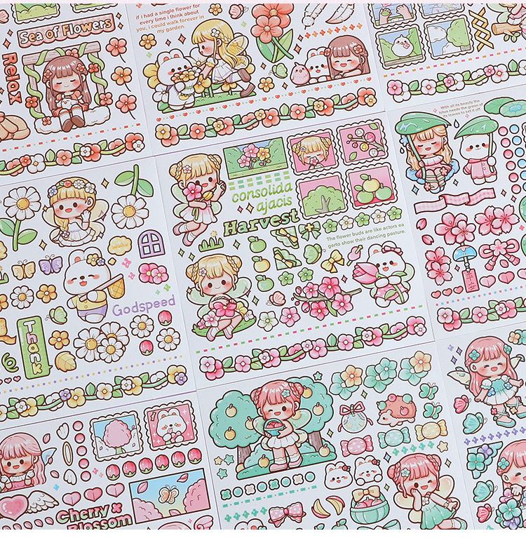 [Ready Stock] Tirado New Product Square Sticker Colorful Elf Notebook ...