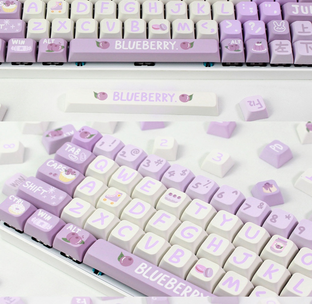 Blueberry juice keycap personality PBT creative XDA light purple small ...