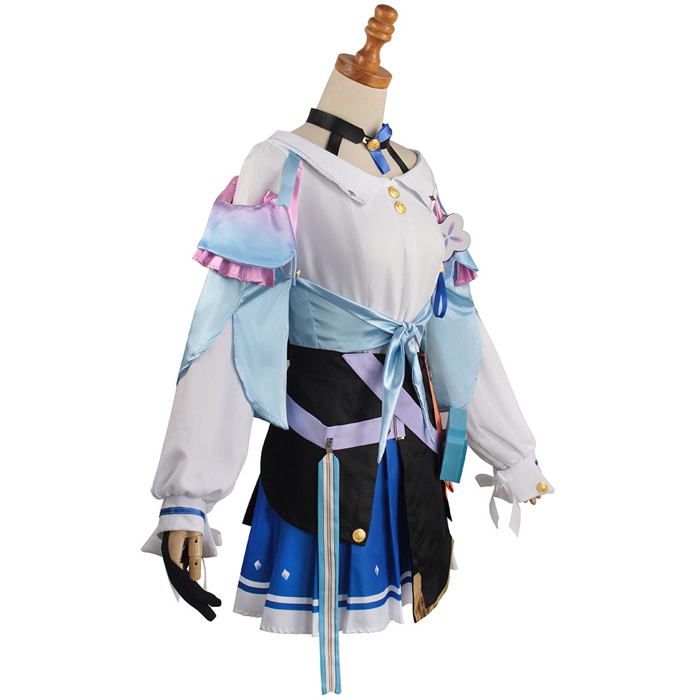 Game Honkai Star Rail March 7th Dress Cosplay Costume Women Girls Pink Wig