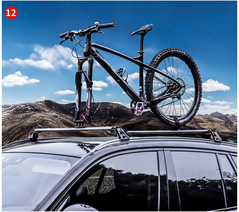 thumbnail image 2 of Quick Release Bike Fork Mount | Aluminum Alloy Roof Rack Bracket For Car | MTB & Road Bike Carrier 2 of 9