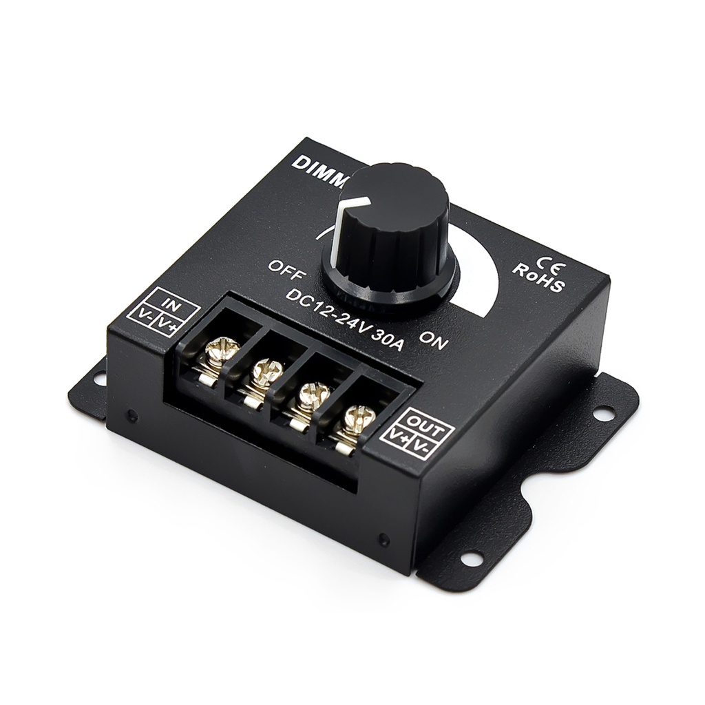 DC 12V 24V LED Dimmer Switch 30A 360W Voltage Regulator Adjustable ...
