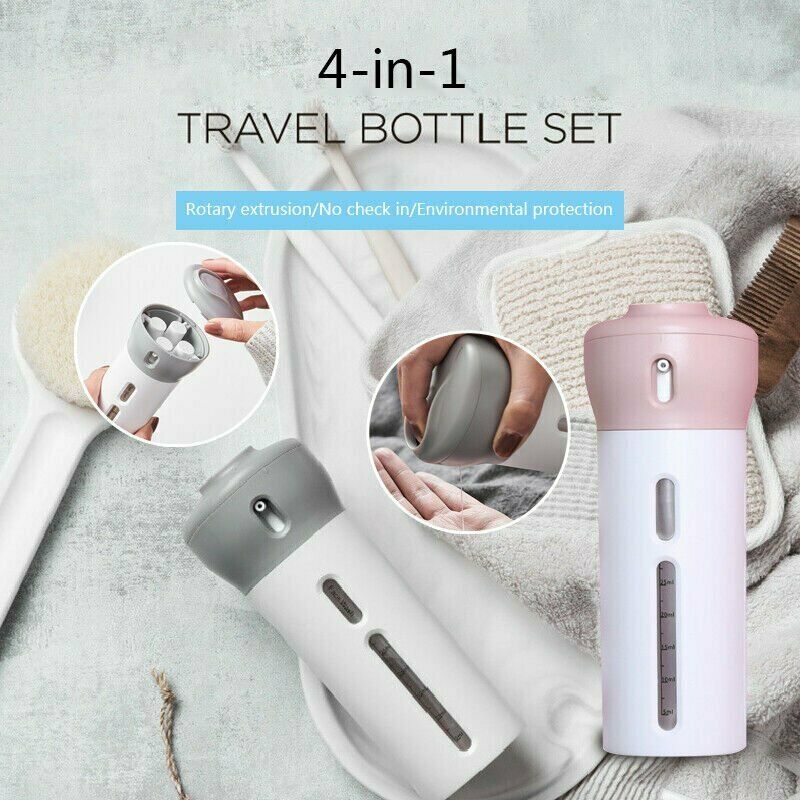Creative 4 In 1 Shampoo Lotion Dispenser Travel Portable Shower Gel ...
