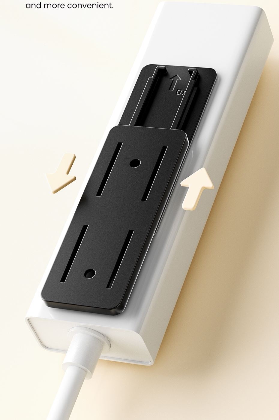 Toocki Wall-Mounted Sticker Punch-free Holds Power Sockets Fixer Slider ...