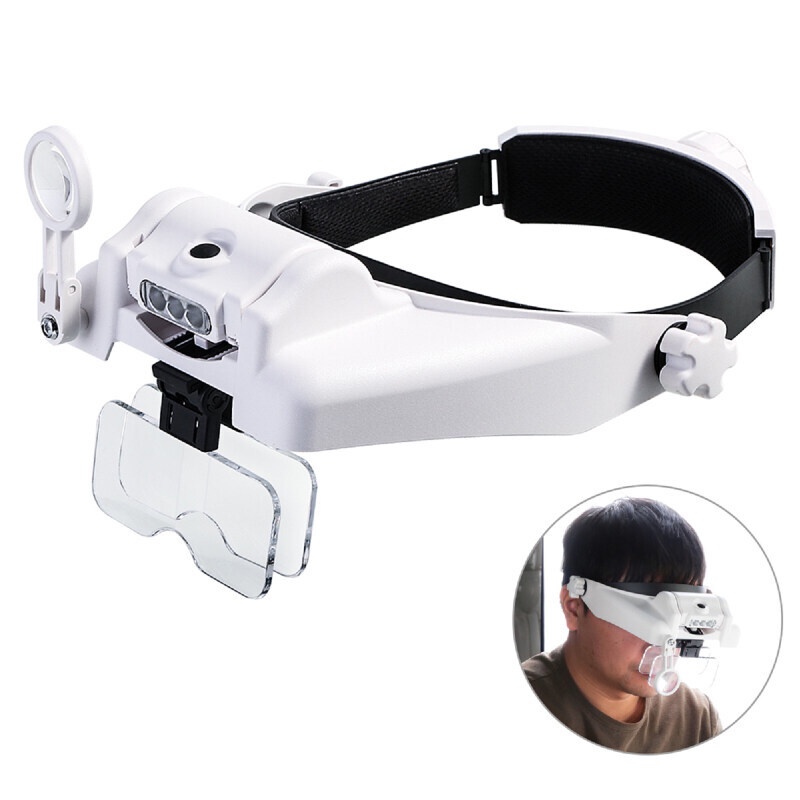 Magnifying Glass with Light LED Illuminated Head Dental Surgical Loupe