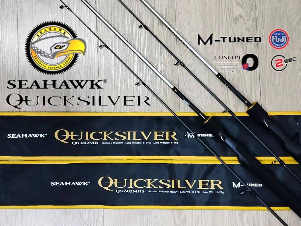 SEAHAWK QUICKSILVER SPINNING/ BAITCASTING (BC) FISHING ROD | Shopee ...
