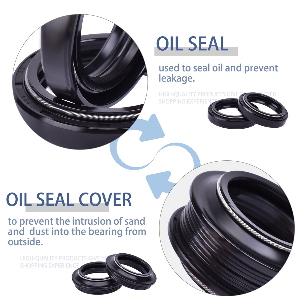 Motorcycle Front Fork Seal Kit – 41x53x8/10.5 Oil & Dust Seals – 2 Of Each – Berliii - View #3