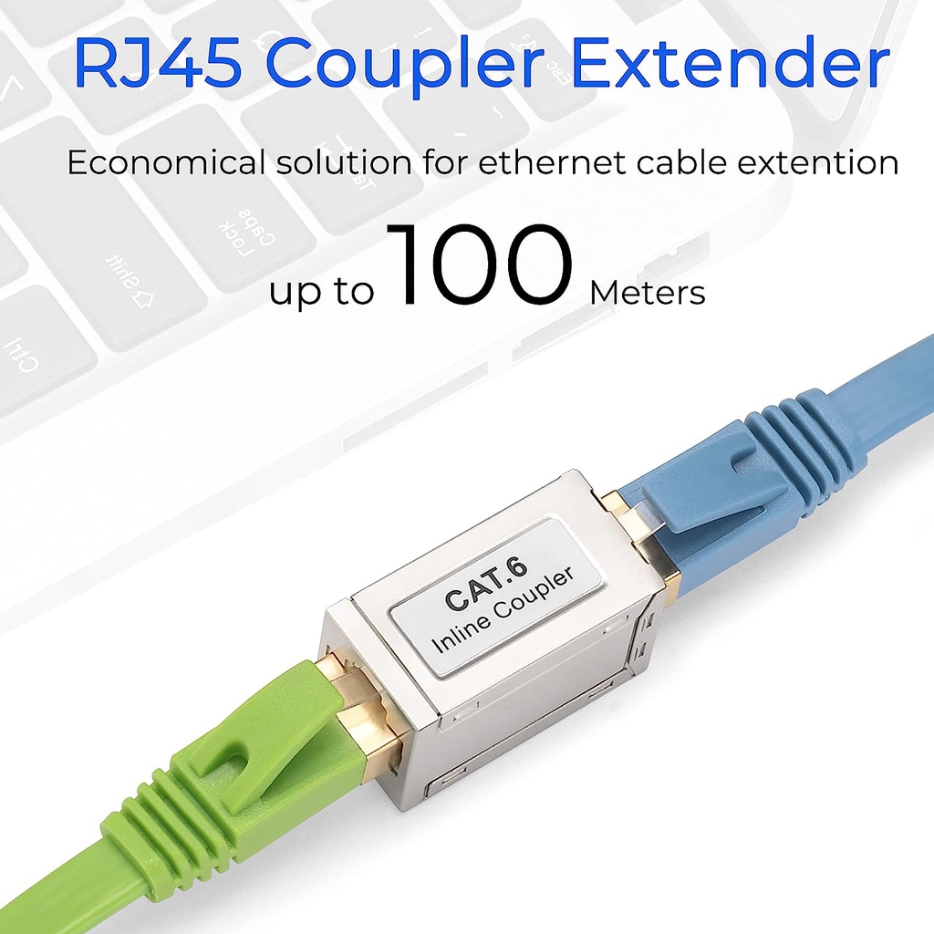 ZoeRax Shielded RJ45 Coupler, Inline Ethernet Coupler, Female to Female ...