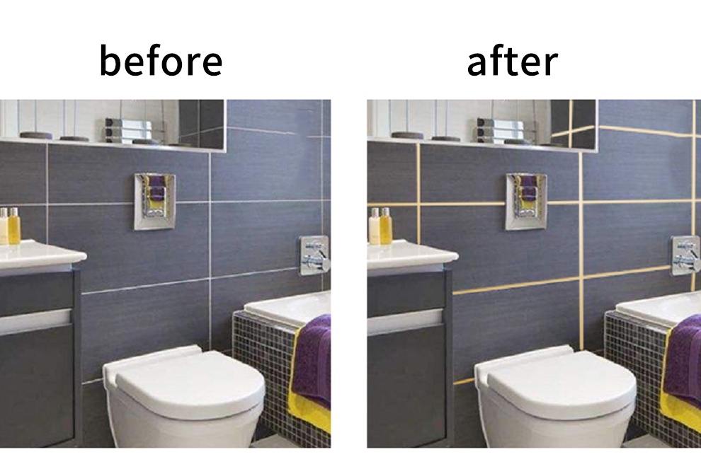 5M Waterproof Gold Tape Tile Gap Sticker Self-adhesive for Ceiling ...