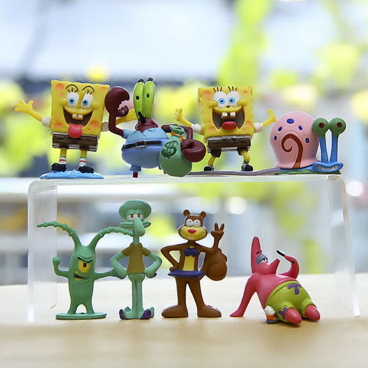 Adorable Spongebob Squarepants Patrick Star Squidward Pvc Figure Toy Set 8pcs Lot Shopee