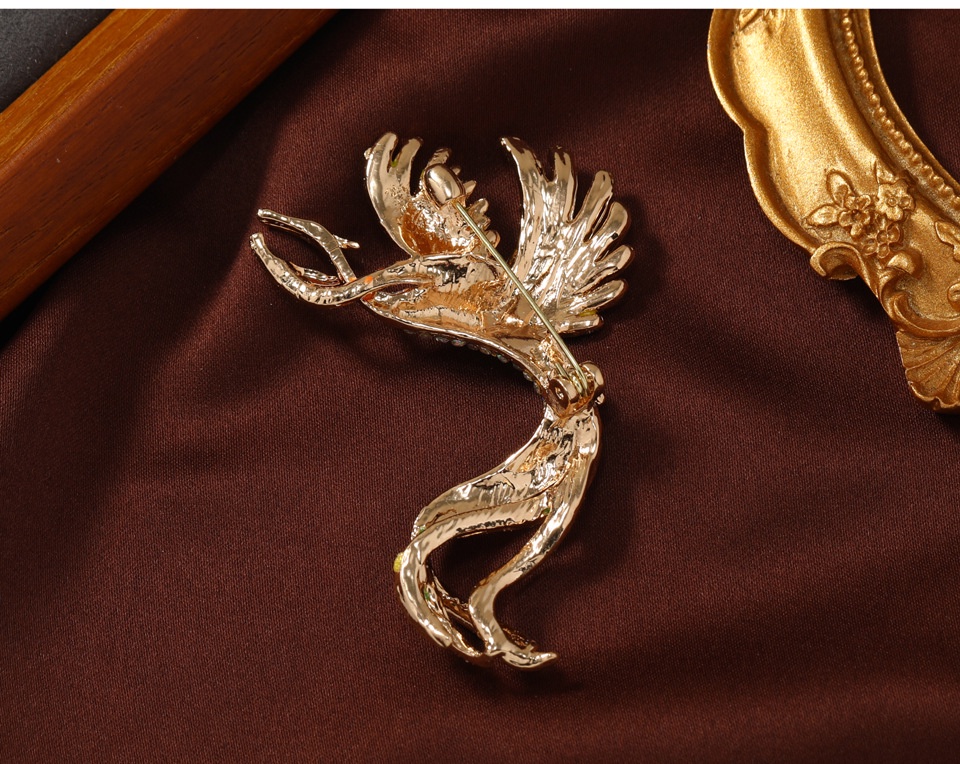 Fashion Exquisite Phoenix Crystal Enamel Pins Brooches For Women Lady ...