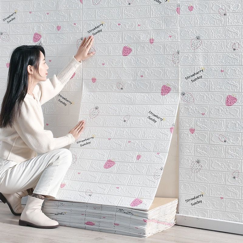 Wall Paper Dinding Adhesive Design Foam Wallpaper Sticker Dinding Wall ...