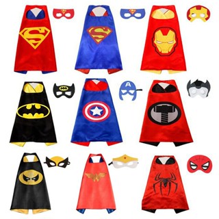 Adult Cloak SuperHero Children Cape With Mask Kid Halloween Outfit ...