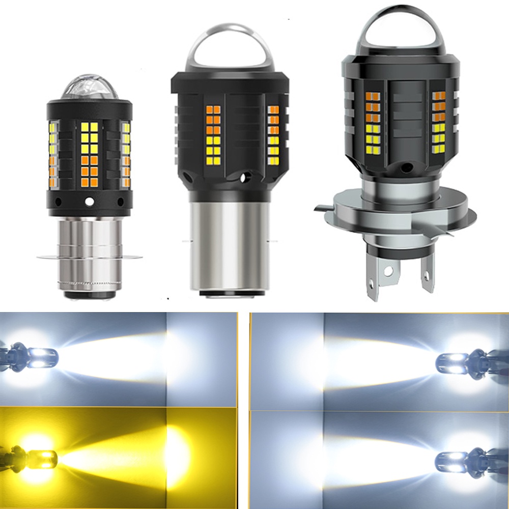 8000Lm H4 LED Headlight H6 BA20D P15D Bulb Motorcycle Scooter ...