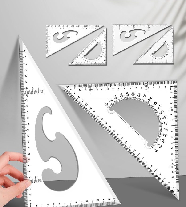 Multi-functional high-precision right angle triangle ruler single ...
