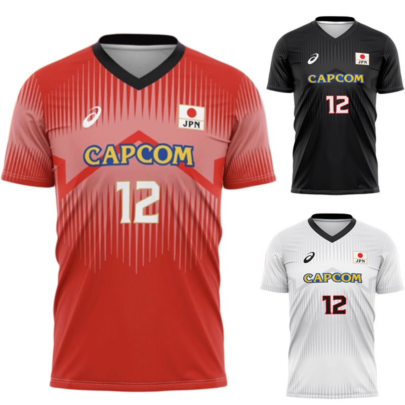 Men Jersey Tshirt 2024 Japan VNL 2024 Volleyball Jersey Short Sleeves