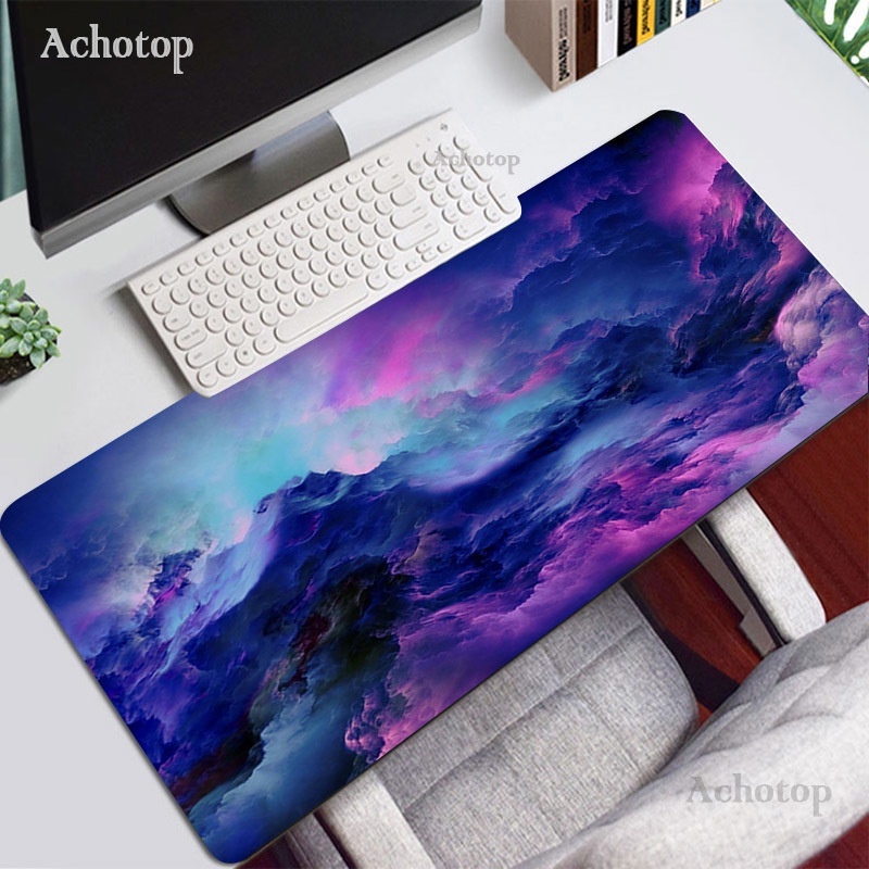 Blue Purple Cloud Space Mouse Pad PC Gamer Completo Notbook Mouse Mat