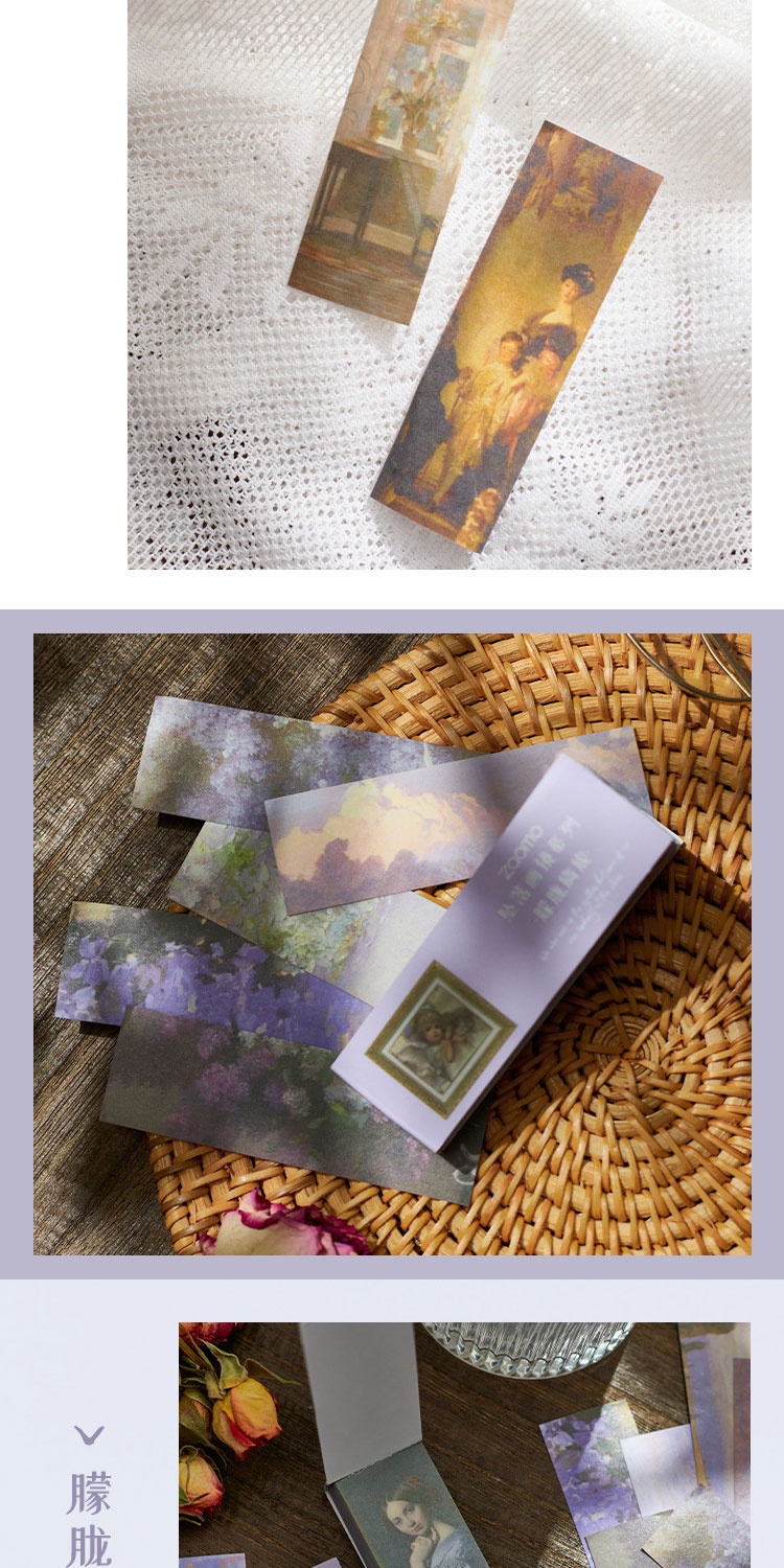 Journamm 50pcs/pack Painting Style Scenery Stickers Book DIY ...