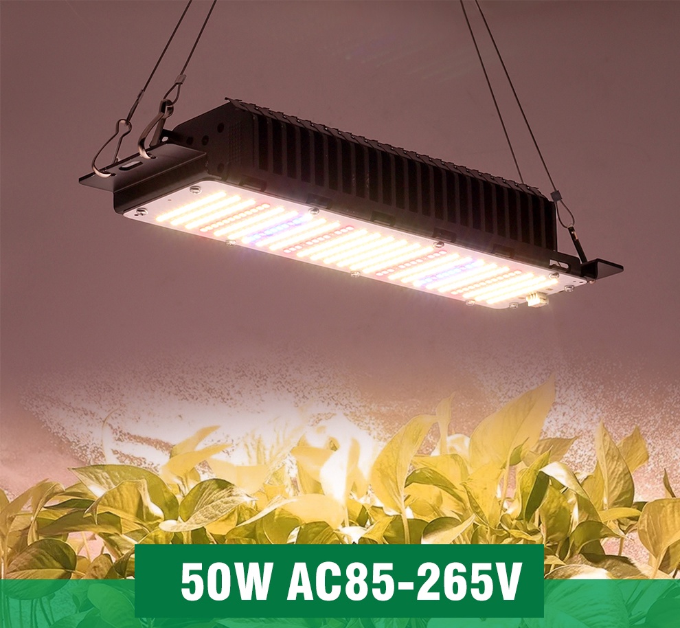 85V-265V Samsung LM281B Led Grow Light Full Spectrum 50W Plant Light ...