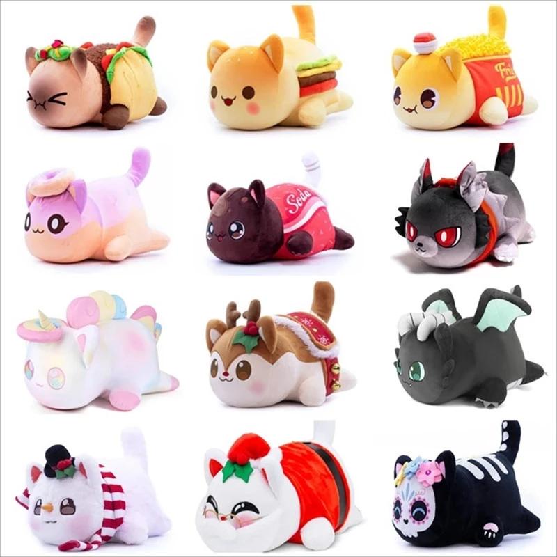 25cm Cute Meow Meows Plush Doll Aphmau Cat Plush Toy Soft Coke Burgers ...