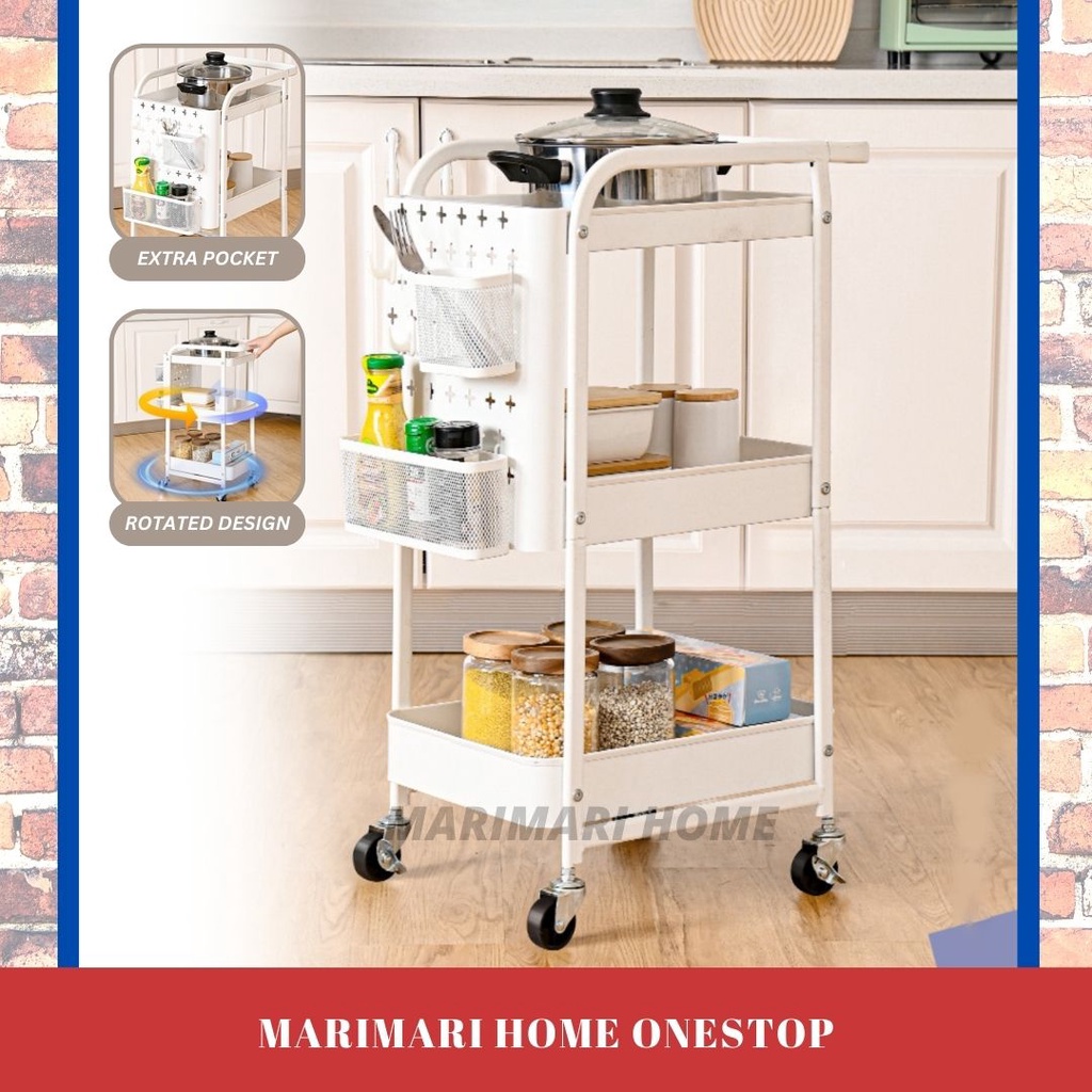 3 Tier Rack Kitchen Rack Trolley Rack Rack Kitchen Storage Rack Kitchen ...