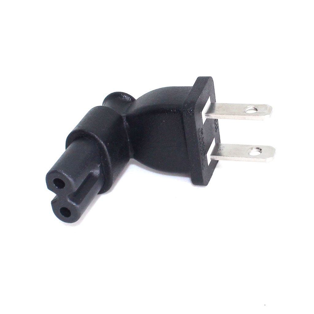US NEMA 5-15P 2-pin power cable plug to IEC C7 figure 8 receptacle plug ...