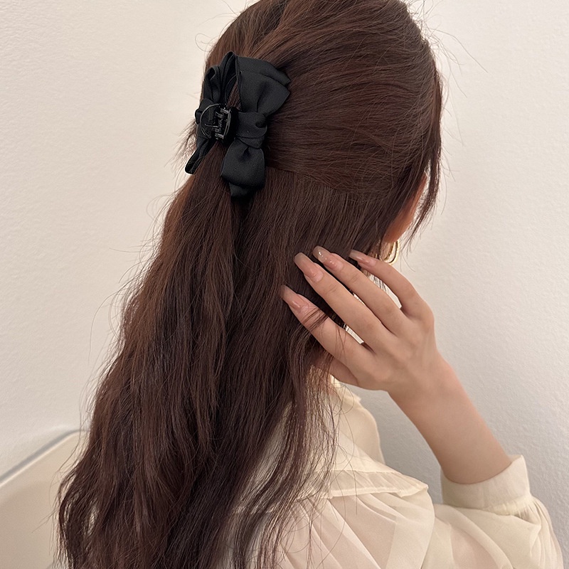 Black Bow Princess Head Clip Small Female Side Forehead Bangs Hair ...