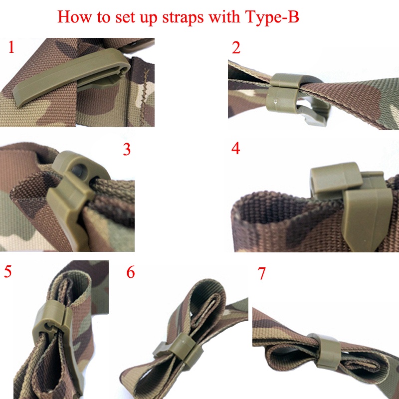 LUC 5 pcs Molle Webbing Buckle Quick Slide Retainer End Clip Molle ...