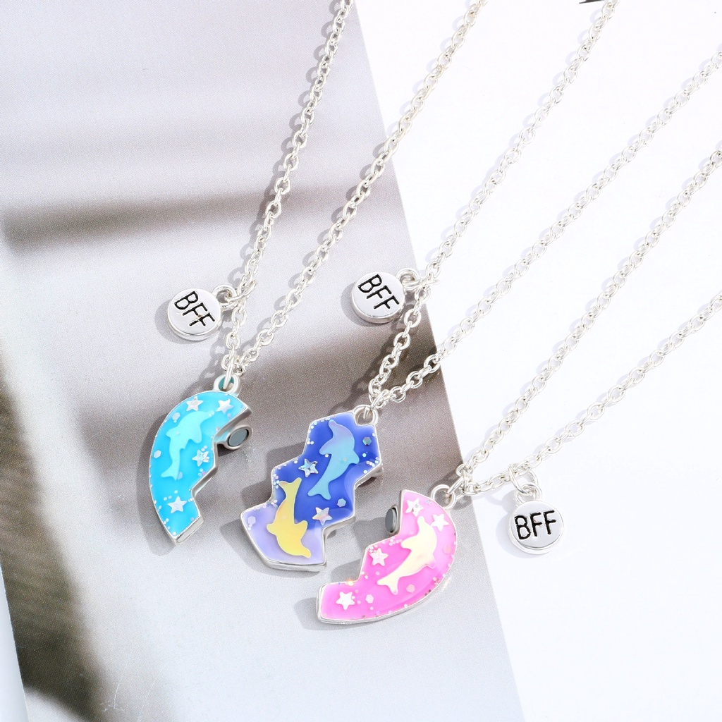 Cute Cat Heart Magnet Necklaces for Women Girls Kawaii Best Friends ...